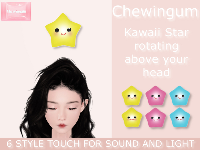 Second Life Marketplace Chewingum Kawaii Star rotating above your